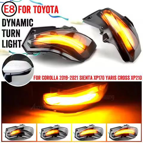 2pcs Dynamic Turn Signal For Toyota Corolla Sport 2019 2020 Sienta XP170 Yaris XP210 LED Light Rear 