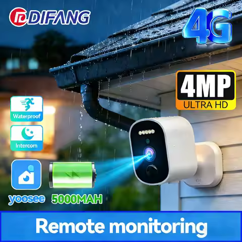 Yoosee 4G Sim Card Mini Battery Camera Video Monitor Security Protection 5000MaH Battery 4G Wireless