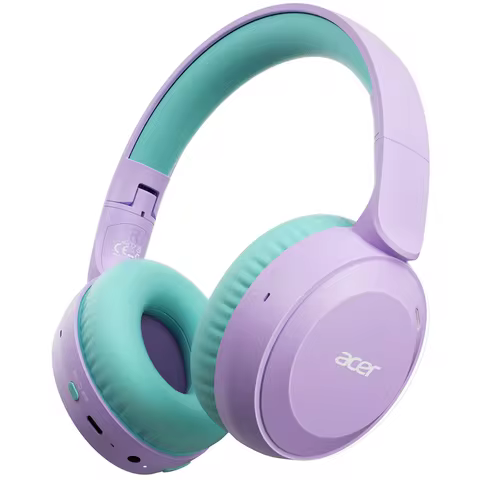 Acer Kids Bluetooth 6.0 Headphones 85/94dB Volume Limited Lightweight Over-Ear Wireless Toddler Head