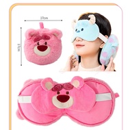 Bịt mắt lông mịn kèm gối 2in1 Lotso Sully Gấu Pooh chính hãng MINISO Bịt mắt hoạt hình ngủ trưa văn