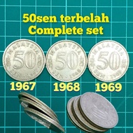 A01A duit syiling 50sen terbelah belongkang 50sen lama barang antik barang lama