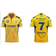 Csk Dhoni&Jadeja Cricket Team polo T-shirt 2025- We can customize it  for you for free