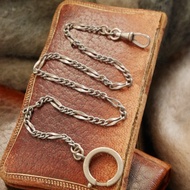 古董銀色懷錶鍊 法國歐洲 項鍊 N838