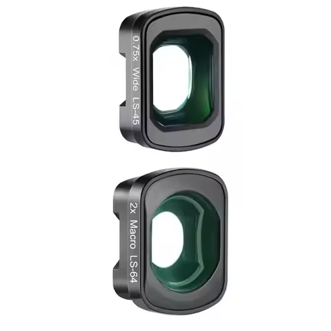 For DJI Osmo Pocket 3 Accessories Two Screen Protectors 0.75X Wide Angle 2X Macro Lens Set Creator C