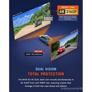 ROVE R2-4K DUAL Dash Cam Front and Rear, STARVIS 2 Sensor, FREE 128GB Card Included, 5G WiFi - up to
