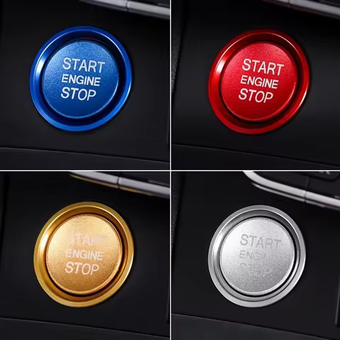 For Audi A4 A5 B9 B8 BT A7 C7 4GB Q5 8R Auto Engine Start Stop Push Button Cover Ignition Ring Decor