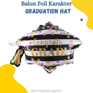 Graduation Theme Foil Balloons/Graduation Hat Character Polka Dot Graduation Hat/Graduation Hat Ball