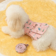 Dog Cat Harness cat clothes dog cat dress - Pink Jeans Harness