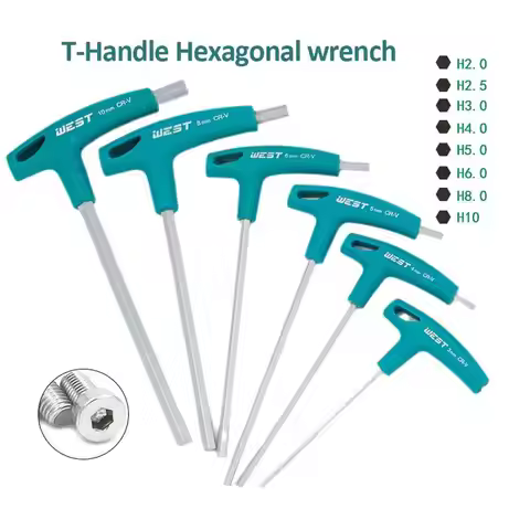 T-Handle Hex Allen Key Screws Screwdriver Driver Tool Hex Wrench 2mm/2.5mm/3mm/4mm/5mm/6mm/8mm/10mm 