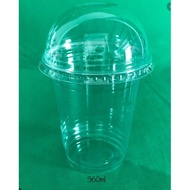 50 sturdy 400ml spherical lid plastic cups with lids included - used to hold standard lemon tea