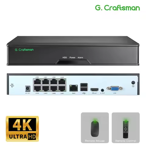 XMeye 8ch POE NVR 4K Support 16ch Network Video Recorder Register H.265X 1 HDD 24/7 Recording IP Cam