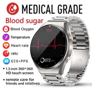 Healthy Blood Sugar Smart Watch Men ECG+PPG Precise Body Temperature Heart Rate Monitor Smartwatch HRV Blood Pressure Watch 2024