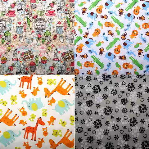 1Mx1.5M Pul Fabric Waterproof Washable TPU Handmade Polyester Fabric By The Meter Fashion DIY Cloth 