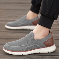 Zhang Jili Elderly Mens Slip-On Canvas Shoes Breathable Casual Driving Shoes Comfortable Soft Bottom