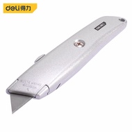 得力（deli）美工刀金属刀片大号美工刀裁纸刀壁纸刀大码刀架介刀工具刀 SK5刀片铝合金美工刀DL4260