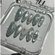 [2H-057]Nailbox Cat Eye Design Embossed Mirror Finish