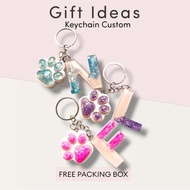 GANTUNGAN Custom Initial Letter And Paw Keychain l Keychain l Souvenir l Accessories l Gift l Gift