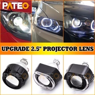 2.5 Inch Bi-xenon Projector Lens Black Angel Eyes Turn Signal headlight H1 H4 H7 car retrofit Upgrate Tuning Lights Accessories