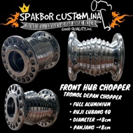 Custom chopper front drum, custom drum, chopper drum, chopper camshaft, chopper hub hub, chopper hub