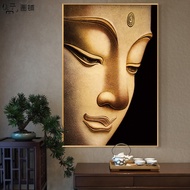 Chinese-style Zen Buddha decorative painting tea room Buddha statue hanging painting Buddhist living