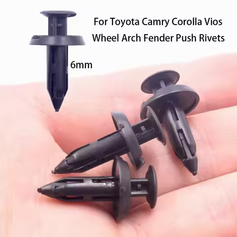 6mm Plastic Bumper Fastener Rivet Push Expansion Retainer Car Clips For Toyota Camry Corolla Vios Wh