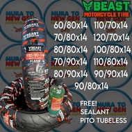 BEAST TIRE TUBELESS FLASH BY 100/80/14, 110/80/14, 120/70/14, 80/80/14, 60/80/14, 140/70/14,70/90/14