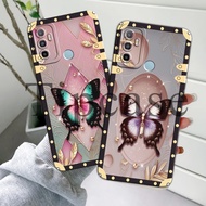 Softcase Oppo A53 A52 A92 Latest Flexible Case Butterfly Frame Motif