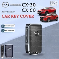 Mazda 3 CX30 CX60 CX5 CX8 Key Cover Aluminium Alloy Leather Sarung Kunci Mazda CX30 CX60 Accessories