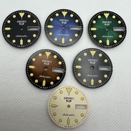 New Watch Accessories Yellow Round Nail Inverted S Standard Dial 28.5MM Adapt to NH36 Movement Green