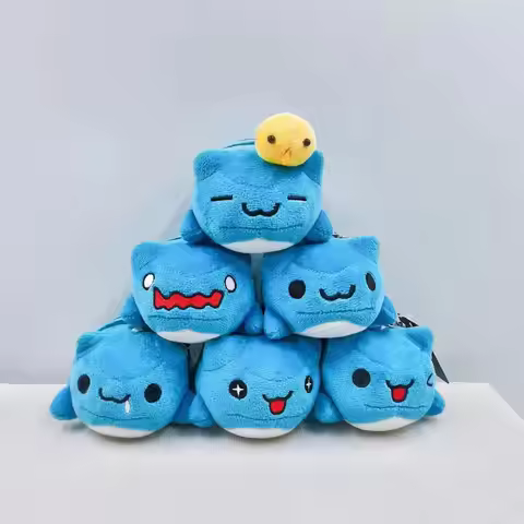 10cm Bugcat Capoo Plush pendants Anime Blue Cat Worm Cosplay Backpack decorative keychain children b