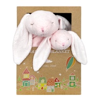 Angel Dear毛毯+安撫巾彌月禮盒/ 粉紅小兔