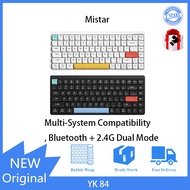 Cat Person YK84 Mechanical Low-Profile Wireless Bluetooth Keyboard, Silent Ultra-Thin Office Keyboar