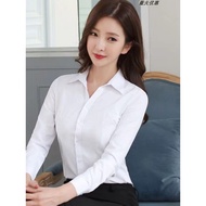White Shirt Women Long-Sleeved Spring Summer Workwear Shirt Formal Wear Professional Workwear Workwe
