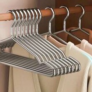 40pcs Stainless Steel Hangers, 42cm/16.5inch Non-Slip Metal Hangers, Space-Saving Closet Storage, Ru