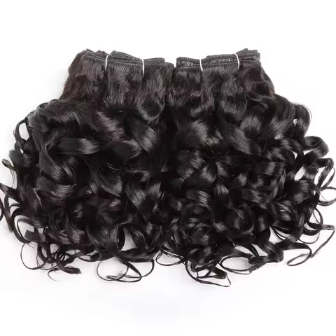 Curly Human Hair Bundles 100% Human Hair Bundles Brazilian Hair Weave Bundles 6 Pcs/Lot Color 1B/2/4
