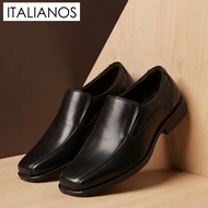 ITALIANOS Benjie Men's Black Leather Slip-on Formal Shoes (09203-0085)