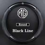 สำหรับ MG คาร์บอนไฟเบอร์รถหนังพวงมาลัยสำหรับ MG 3 5 6 7 ZS HS GS EHS EZS GT EV RX5 Extender อุปกรณ์เ