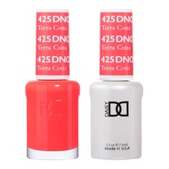 DND Gel Polish Set - 1 each of Orange Gel Polish and Orange Nail Polish, 425 Terra Cotta, 0.5 Fl Oz