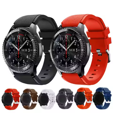 20mm 22mm Sport Silicone Bracelet Wrist Band For Samsung Galaxy Watch 46mm Gear S3 Gear S4 SM-R800 R