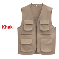 Plus Size M-6XL Multi Pocket Outdoor Vest Casual Vest Photography Vest Fishing Vest Man Woman