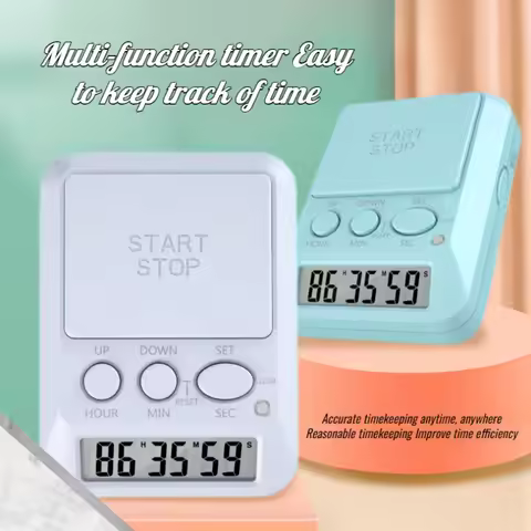 Student Visual Cooking Timer Digital Display Multifunctional Kitchen Timer with Alarm for Baking Kid