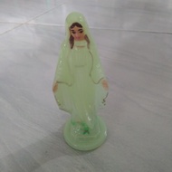 Patung Bunda Maria mini uk 10cm Fosfor