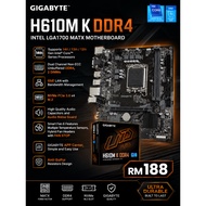 GIGABYTE H610M K DDR4 INTEL LGA1700 MATX MOTHERBOARD