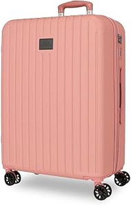 Joumma Movom Timber Suitcase, Medium, Nude, 48 x 68 x 27 cm, Rigid, ABS, Integrated Combination Lock