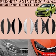AUTOPROMAX PERODUA AXIA 2014-2022 HEAD LAMP EYE COVER EYELID AXIA CAR ACCESSORIES+ AUTOMOTIVE