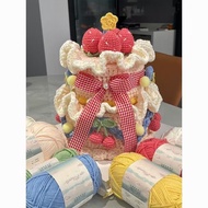 Wool Crochet Oversized Strawberry Double Layer Cake Handmade diy Send Girlfriends Meaning Birthday G