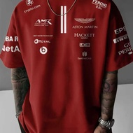 Mùa Hè Mới Aston Martin F1 Đội Thể Thao Áo Quần đua thoáng mát mau khô Áo phông in hình tay ngắn Cho
