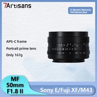 7artisans 50mm f1.8 APS-C Large Aperture Portrait MF Mirrorless Camera Lenses Fit For Canon EOS-M M5