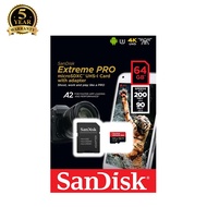 Thẻ Nhớ MicroSDXC SanDisk Extreme Pro A2 V30 U3 4K 64GB R200MB/s W90MB/s (Đen đỏ) Nhat Tin Authorise