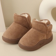 Available size 19 SHORT NECK SUEDE FUR-LINED BOOTS FOR KIDS
